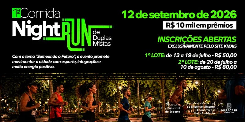 1ª NIGHT RUN DUPLAS MISTAS “SEMEANDO O FUTURO”