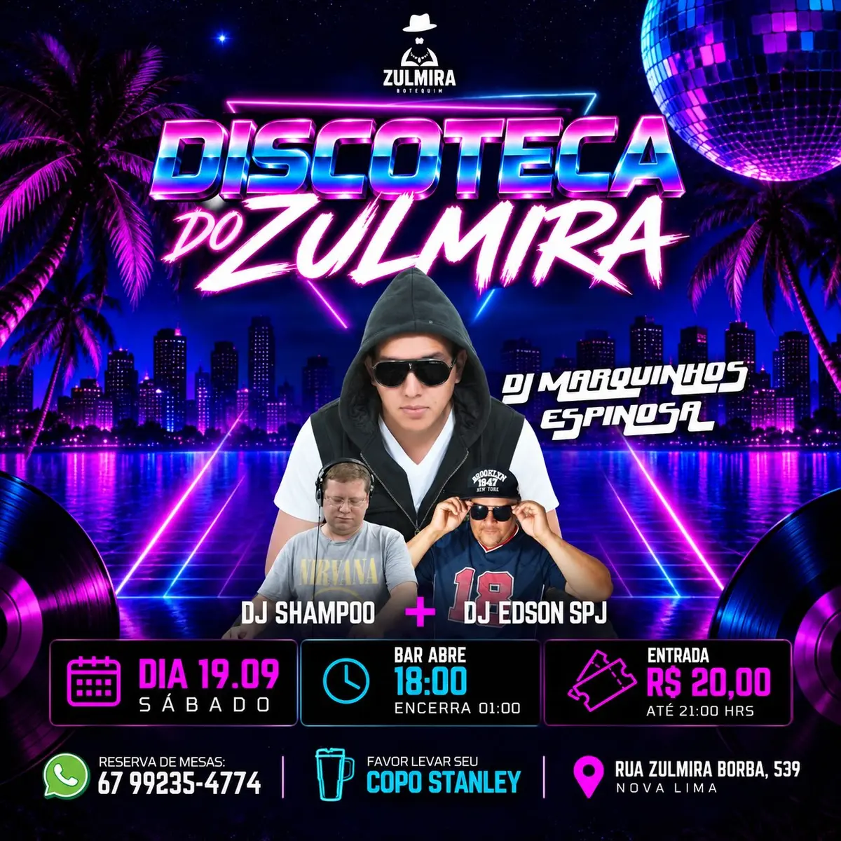 Discoteca do Zulmira recebe DJ Marquinhos Espinosa