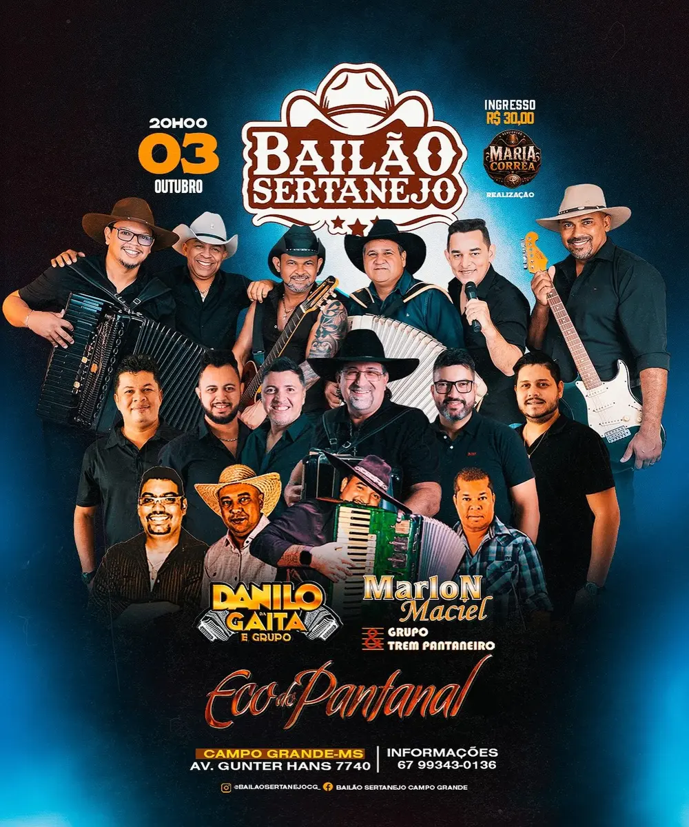 Bailão Sertanejo reúne Danilo da Gaita e Marlon Maciel 